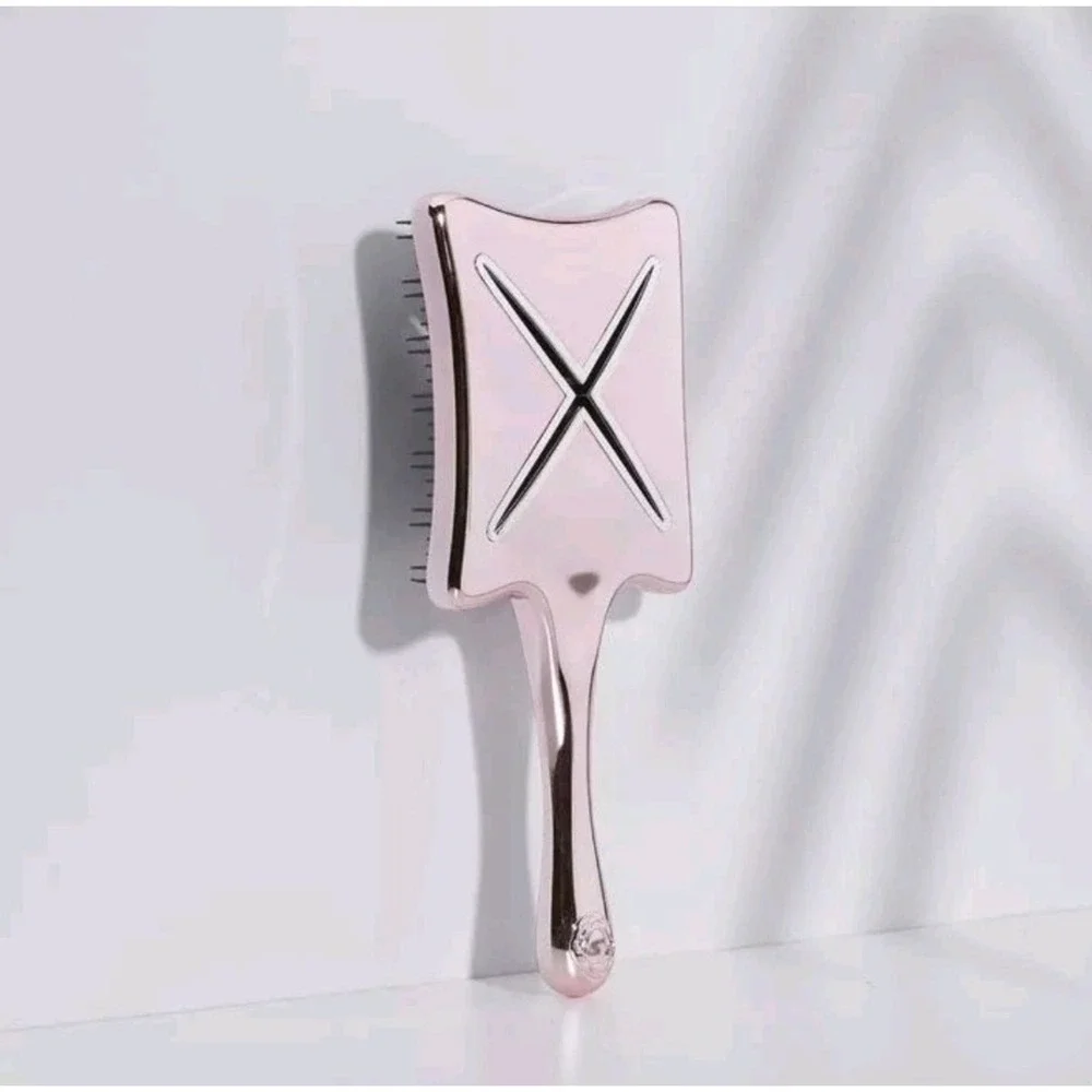 Ikoo Rose Gold Paddle Brush for Women - Detangling & Smooth Styling